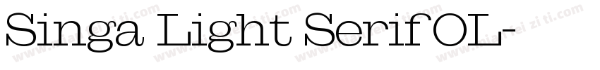 Singa Light Serif OL字体转换